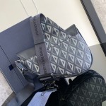 Dior Saddle Bag Navy Blue CD Diamond Canvas and Smooth Calfskin