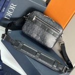 Dior Safari Bag with Strap Dior Black CD Diamond Canvas