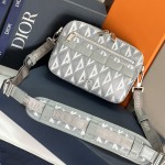 Dior Safari Bag with Strap Dior Gray CD Diamond Canvas