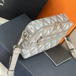 Dior Safari Bag with Strap Dior Gray CD Diamond Canvas