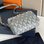 Dior Safari Bag with Strap Dior Gray CD Diamond Canvas