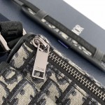 Dior 8 Mini Bag With Strap Beige and Black Dior Oblique Jacquard