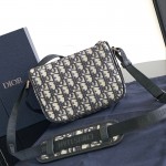 Dior 8 Mini Bag With Strap Beige and Black Dior Oblique Jacquard