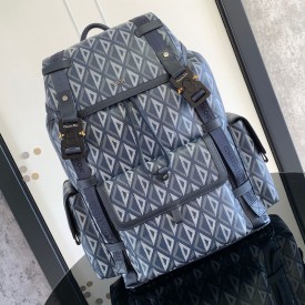 Dior Hit The Road Backpack Navy Blue CD Diamond Canvas