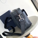 Dior Hit The Road Messenger Bag Black CD Diamond Canvas