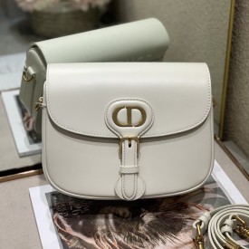 Dior Medium Bobby Bag Box Calfskin White