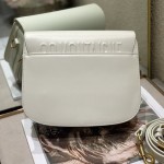 Dior Medium Bobby Bag Box Calfskin White