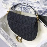 Dior Oblique Saddle Bag Black