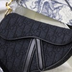 Dior Oblique Saddle Bag Black