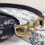 Dior Oblique Saddle Bag Blue