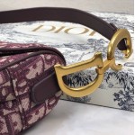 Dior Oblique Saddle Bag Burgundy