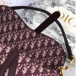 Dior Oblique Saddle Bag Burgundy