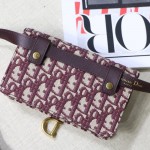 New Dior Oblique Saddle Belt Bag Red