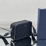 Dior Pouch with Strap Black Dior Oblique Jacquard