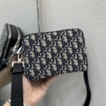 Dior Pouch with Strap Blue Dior Oblique Jacquard