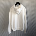 Dior Relaxed-Fit Hooded Sweatshirt White Organic Cotton Fleece