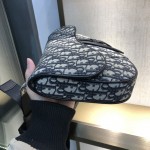 Dior Saddle Bag Beige and Blue Dior Oblique Jacquard