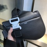 Dior Saddle Bag Black Grained Calfskin