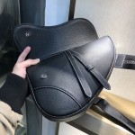 Dior Saddle Bag Black Grained Calfskin