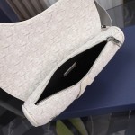 Dior Saddle Bag White Dior Oblique Jacquard