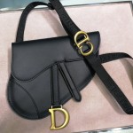 Dior Saddle Belt Bag Calfskin Leather Black