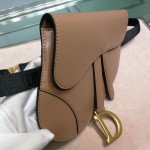 Dior Saddle Belt Bag Calfskin Leather Tan