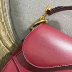 Dior Saddle Calfskin Bag Red