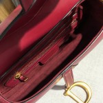 Dior Saddle Calfskin Bag Red