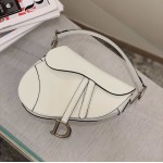 Dior Saddle Calfskin Bag White