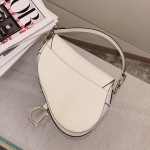 Dior Saddle Calfskin Bag White