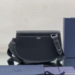 Dior SADDLE POUCH Black Grained Calfskin