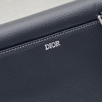 Dior SADDLE POUCH Black Grained Calfskin