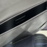 Dior SADDLE POUCH Black Grained Calfskin