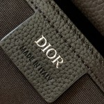 Dior Saddle Vertical Pouch with Strap Beige and Black Dior Oblique Jacquard