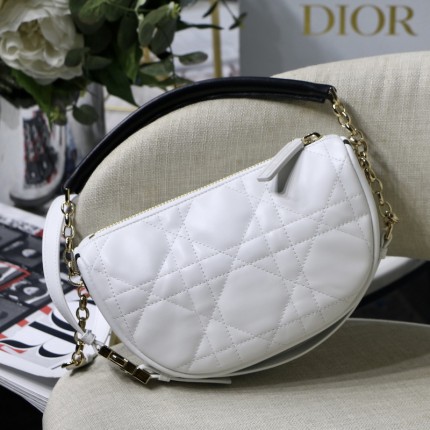 Small Dior Vibe Hobo Bag White