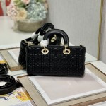 Dior Lady D-Joy Bag Black Cannage Lambskin