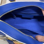 Small Dior Vibe Zip Bowling Bag Blue