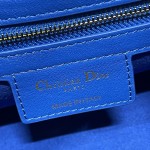 Small Dior Vibe Zip Bowling Bag Blue