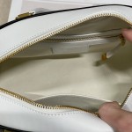 Small Dior Vibe Zip Bowling Bag White