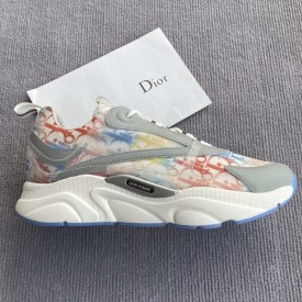 Dior B22 Sneaker in technical knit and multicolor calfskin