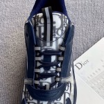 Dior B22 Sneaker in navy technical knit and white and navy calfskin