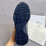 Dior B22 Sneaker in navy technical knit and white and navy calfskin