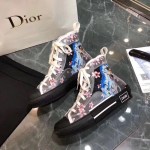 Dior B23 High Canvas Sorayama Dinosaur Black