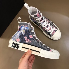 Dior B23 High Canvas Sorayama Dinosaur White