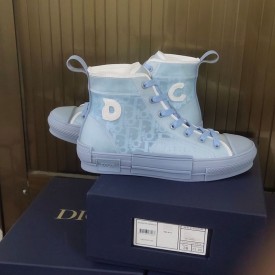 Dior B23 High Top Logo Oblique Light Blue