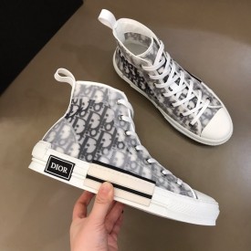 Dior B23 High Top Logo Oblique White