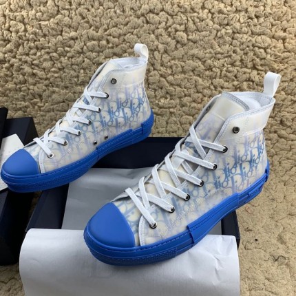 Dior B23 High Top Logo Oblique Gradient Blue