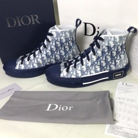 Dior B23 High Top Logo Oblique Blue