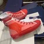 Dior B23 High Top Logo Oblique Red