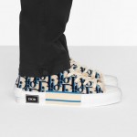 Dior B23 High Top Logo Oblique Tapestry Navy